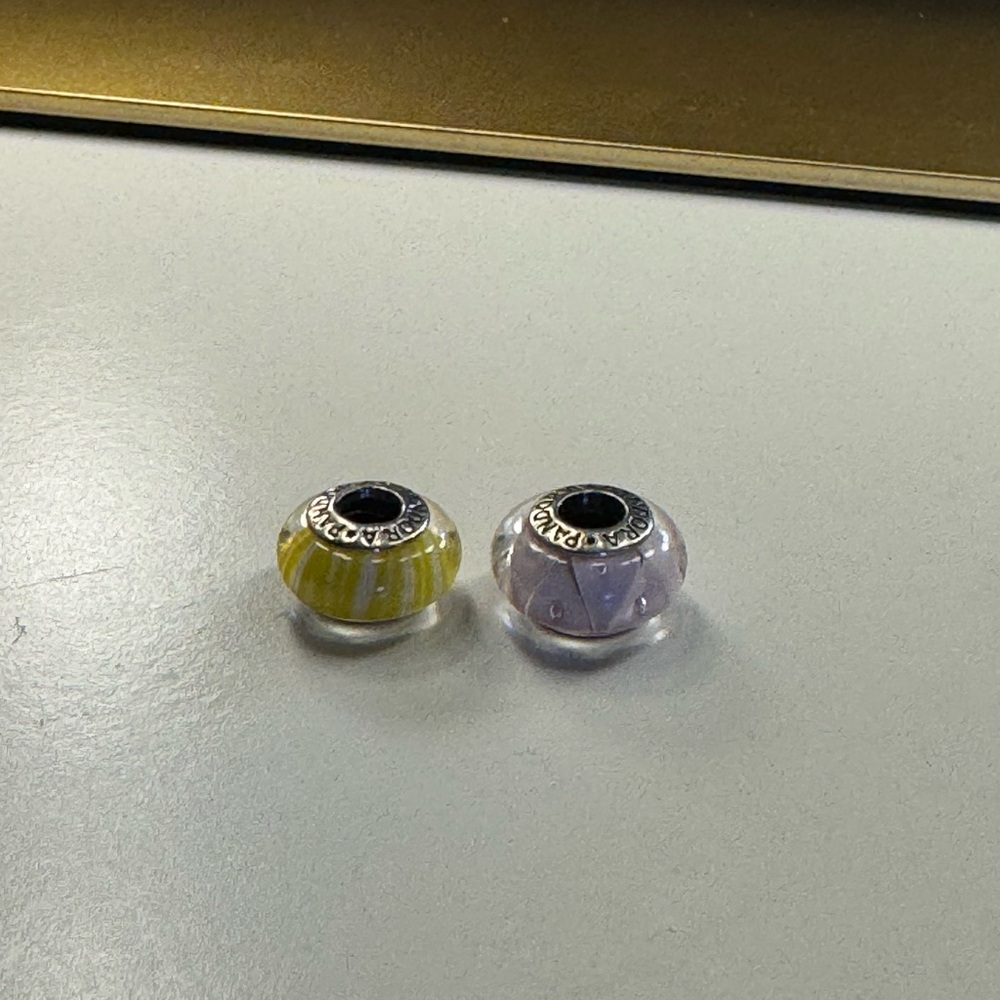 Two pack Pandora silver charms